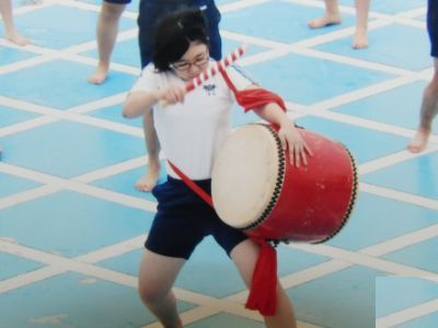 踊りの要、大太鼓。